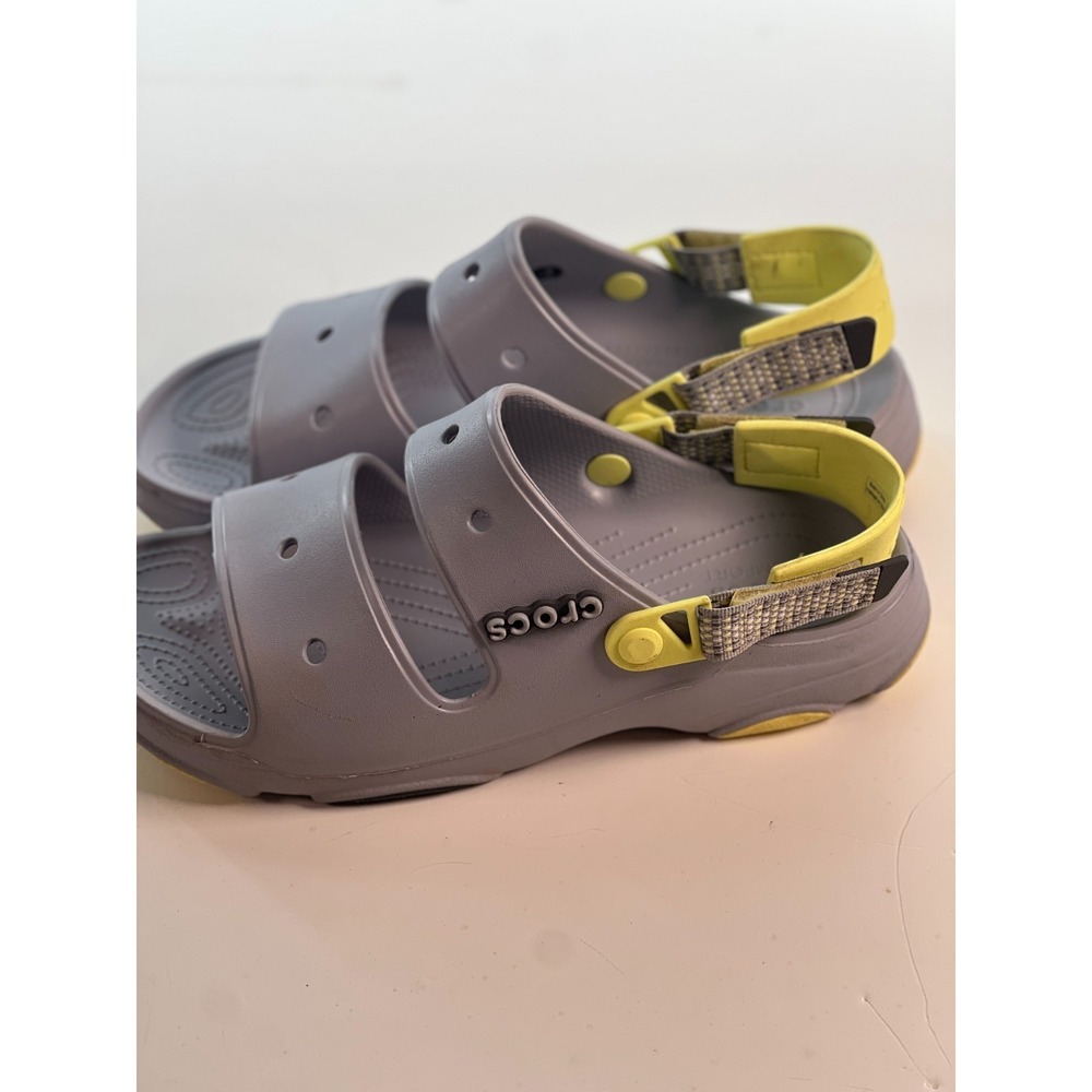 Crocs Men's Sandal Size 13 Grey All-Terrain Clogs Lightweight Comfort Shoes